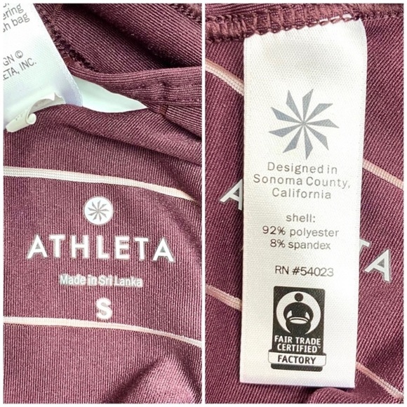 ATHLETA Max Out Chi Support Tank In Burgundy - Picture 7 of 9